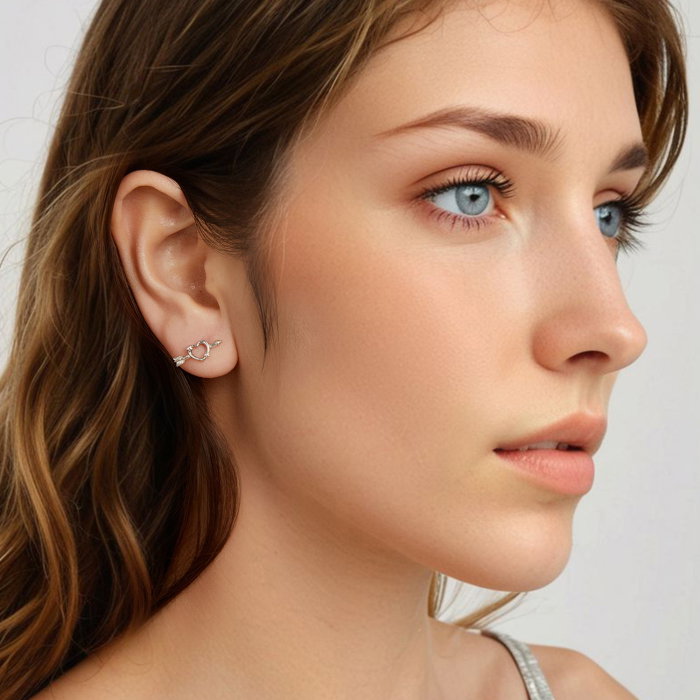 Cercei argint Inima Sagetata [6]