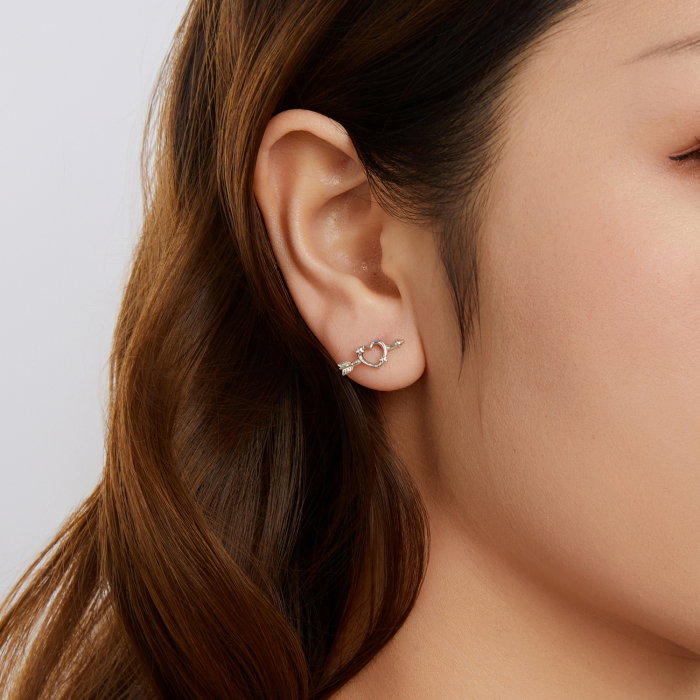 Cercei argint Inima Sagetata [8]