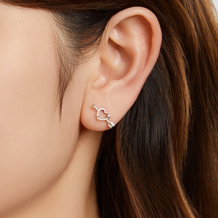 Cercei argint Inima Sagetata [9]