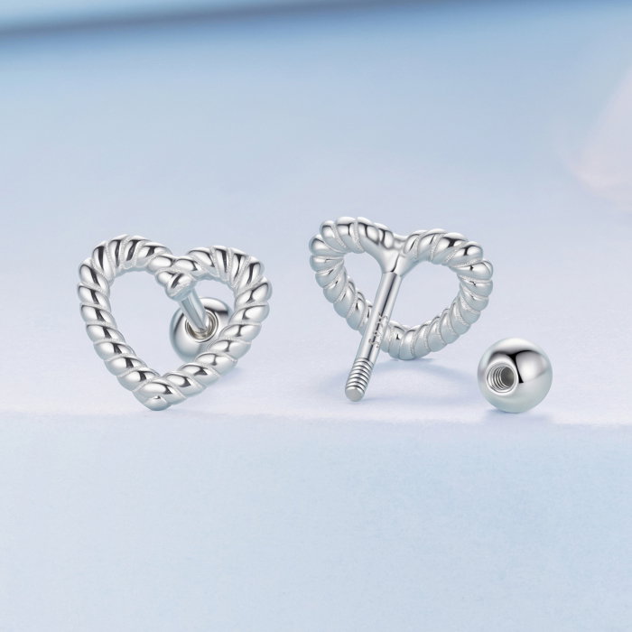 Cercei argint inimioara cu surub [3]