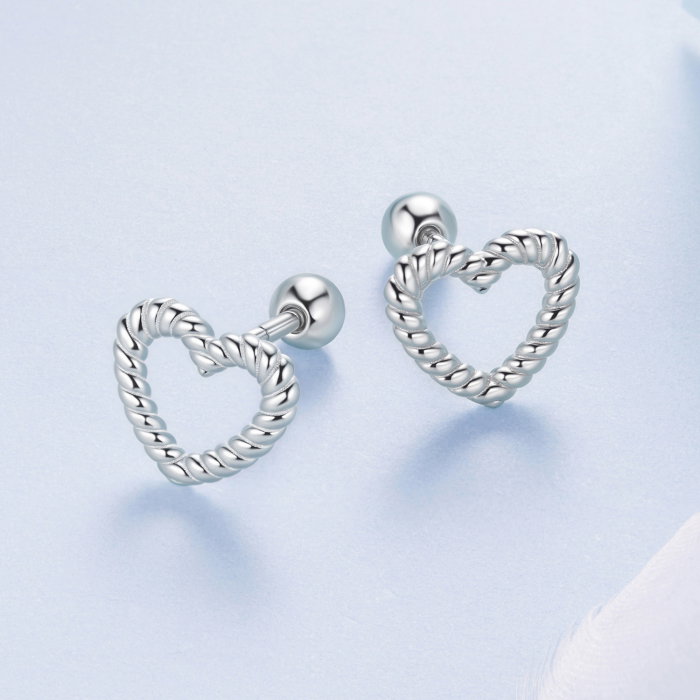 Cercei argint inimioara cu surub [5]