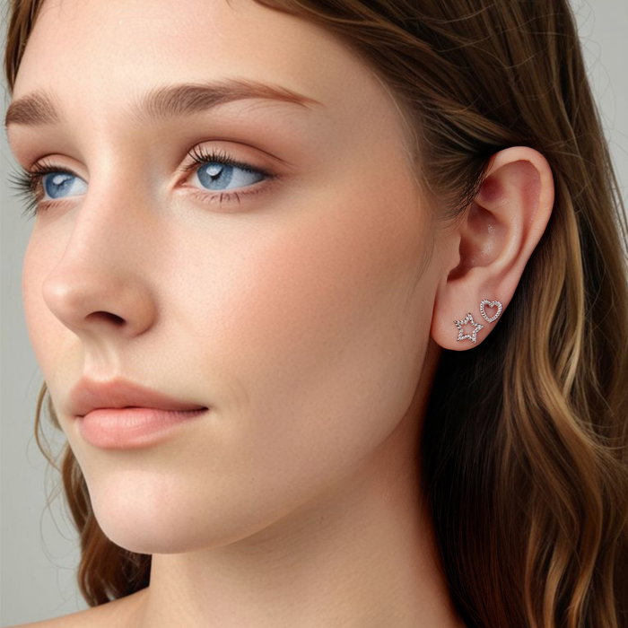 Cercei argint inimioara cu surub [4]