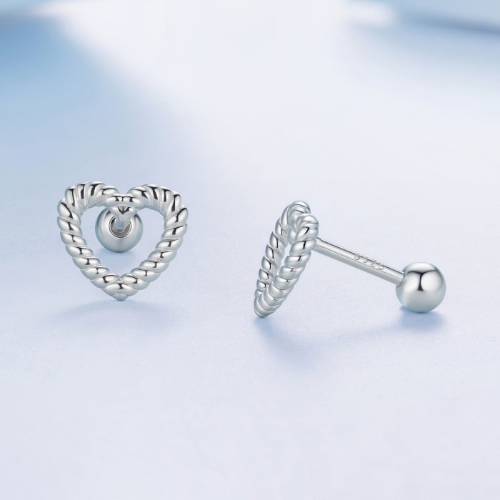 Cercei argint inimioara cu surub [7]