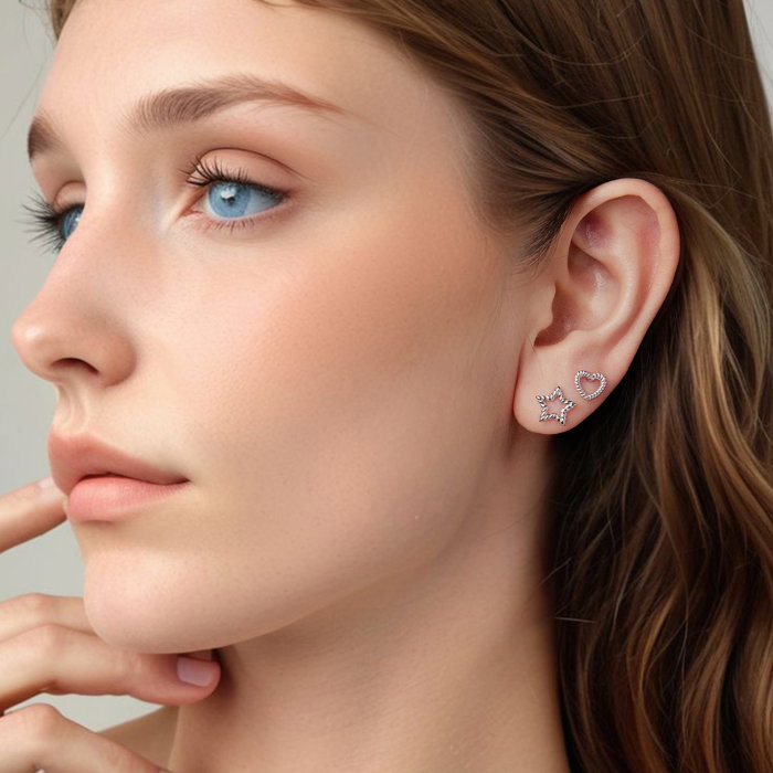 Cercei argint inimioara cu surub [6]