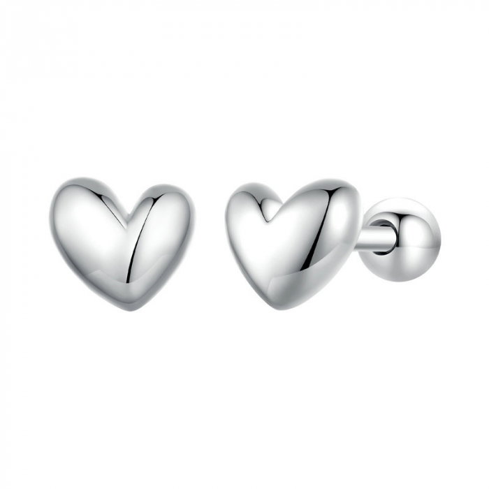 Cercei argint inimioare 3D [1]