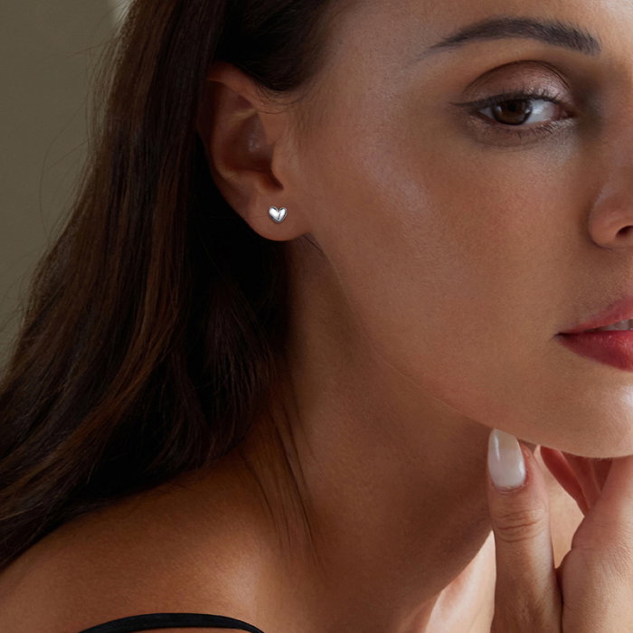 Cercei argint inimioare 3D [5]