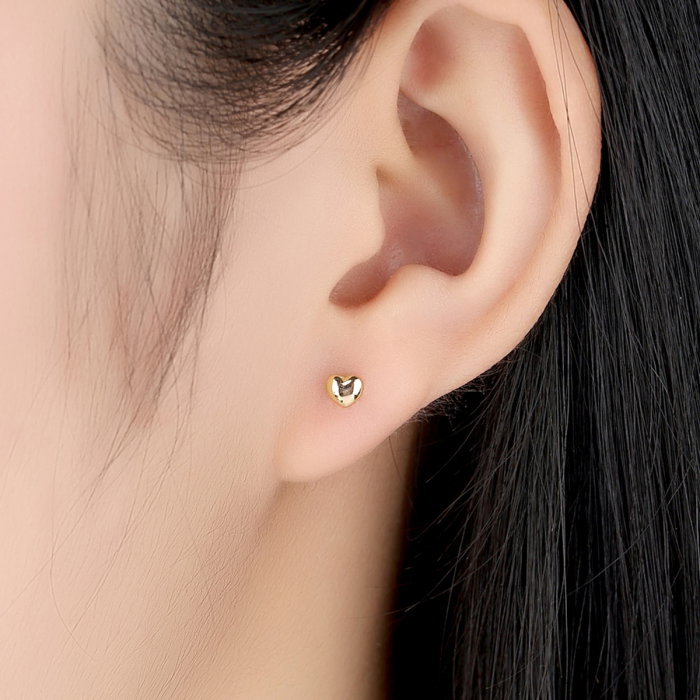 Cercei argint inimioare 4 mm [2]