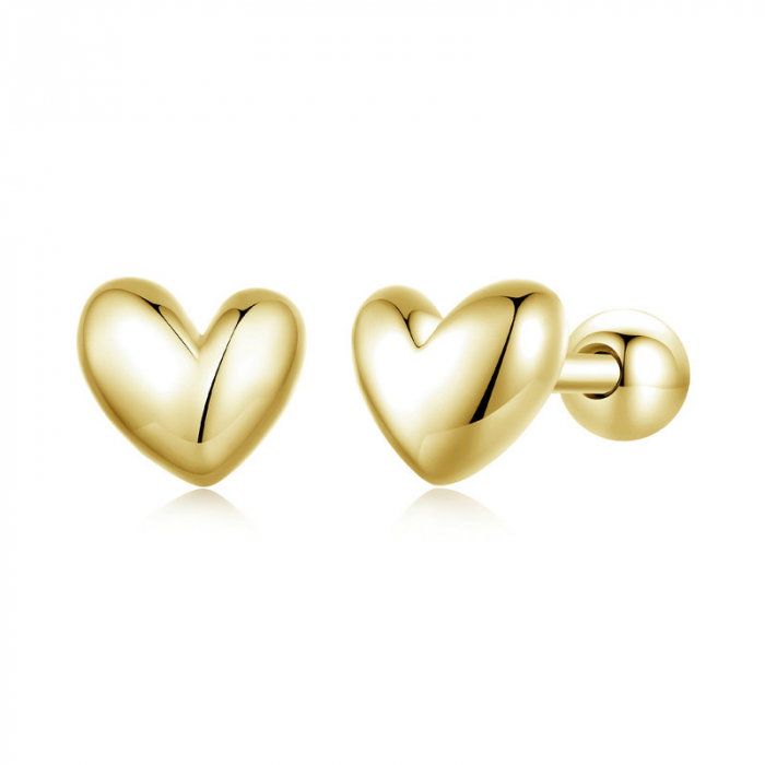 Cercei argint inimioare 5 mm [8]