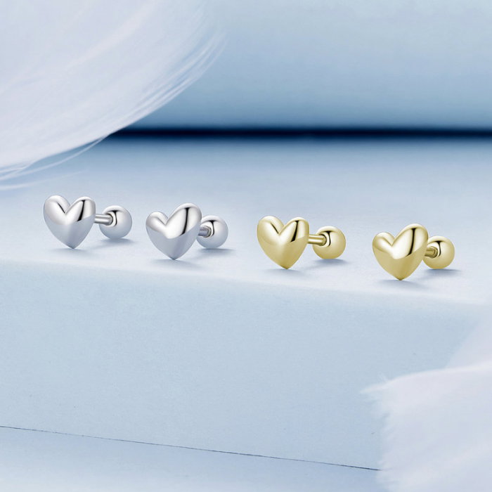 Cercei argint inimioare 5 mm [13]