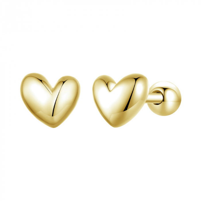 Cercei argint inimioare 5 mm [1]