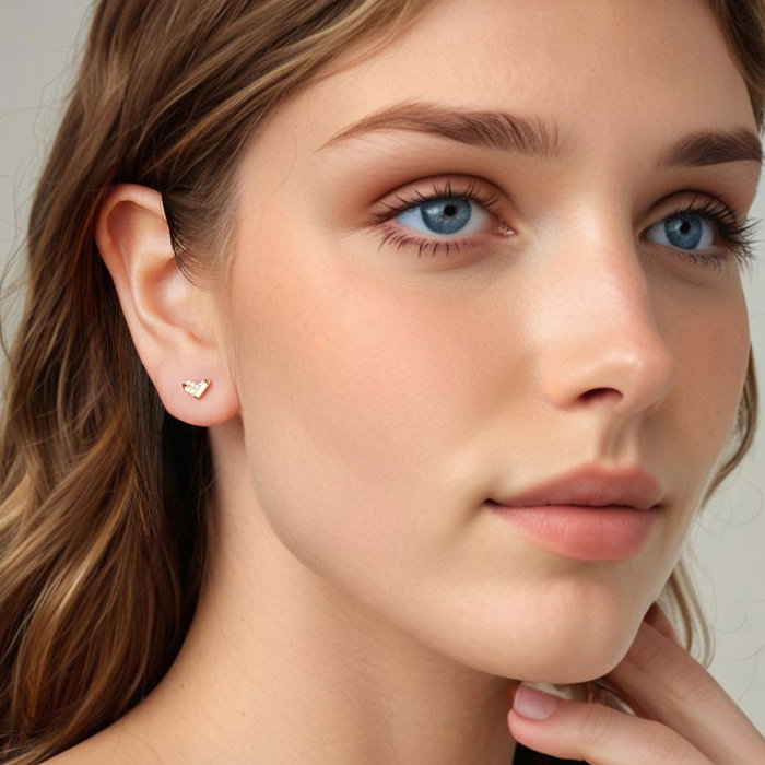 Cercei argint inimioare cu surub si Zirconia [3]