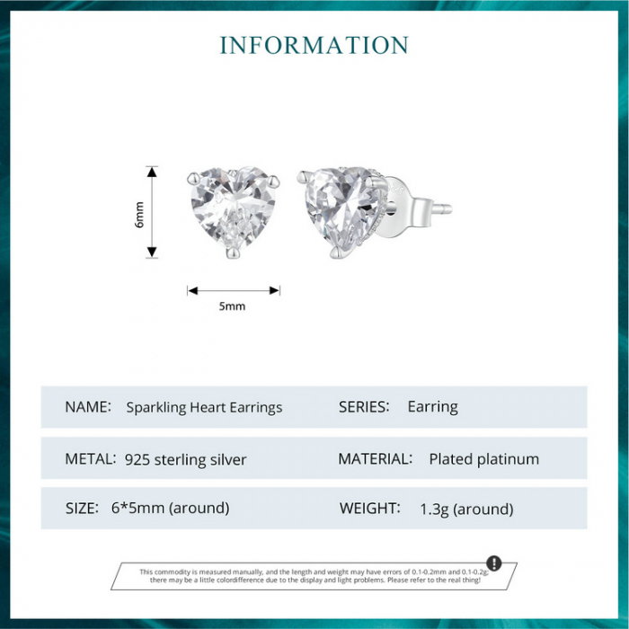 Cercei argint inimioare sclipitoare [10]
