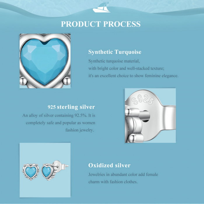 Cercei argint inimioare turcoaz [14]