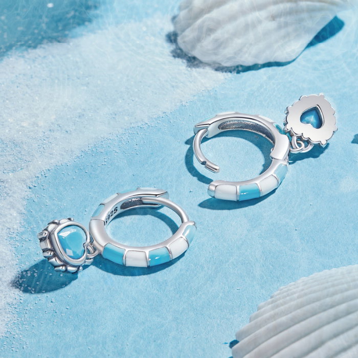 Cercei argint inimioare turcoaz [8]