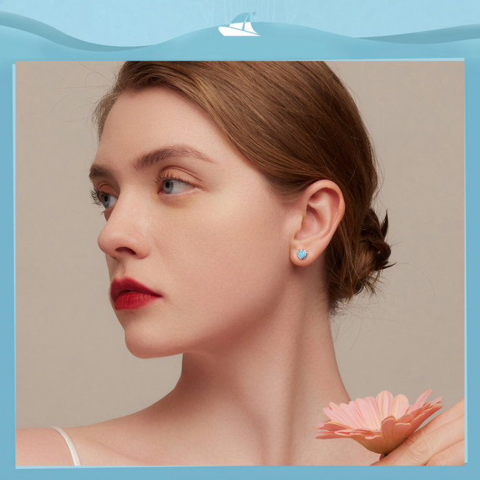 Cercei argint inimioare turcoaz [2]
