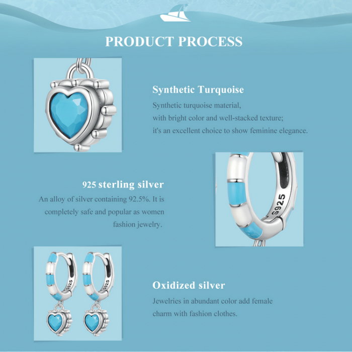 Cercei argint inimioare turcoaz [16]