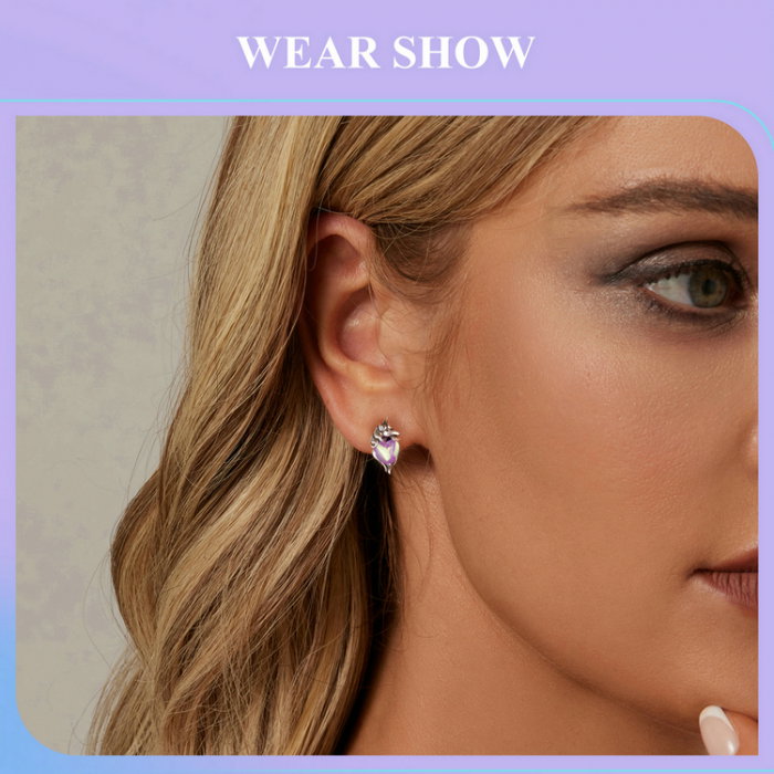 Cercei argint inimioare cu unicorni [15]