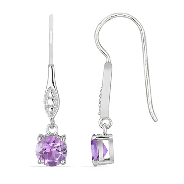 Cercei argint Isadora, 925, cu ametist brazilian - EVA0038 [2]