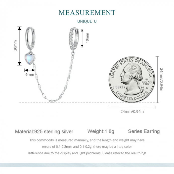 Cercel argint cu dubla prindere, lant si piatra lunii [12]