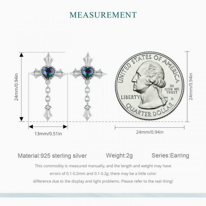 Cercei argint lant incrucisat [10]