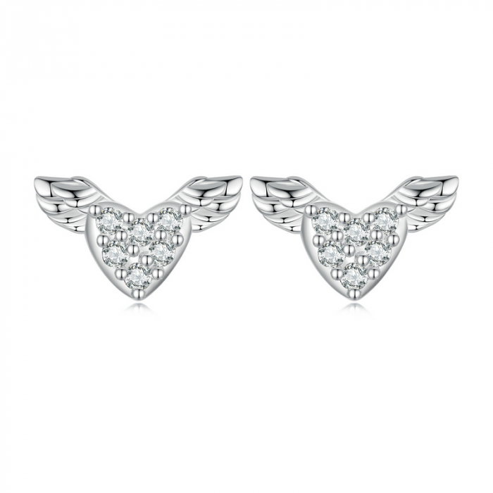 Cercei argint Love Wings cu zirconii [7]