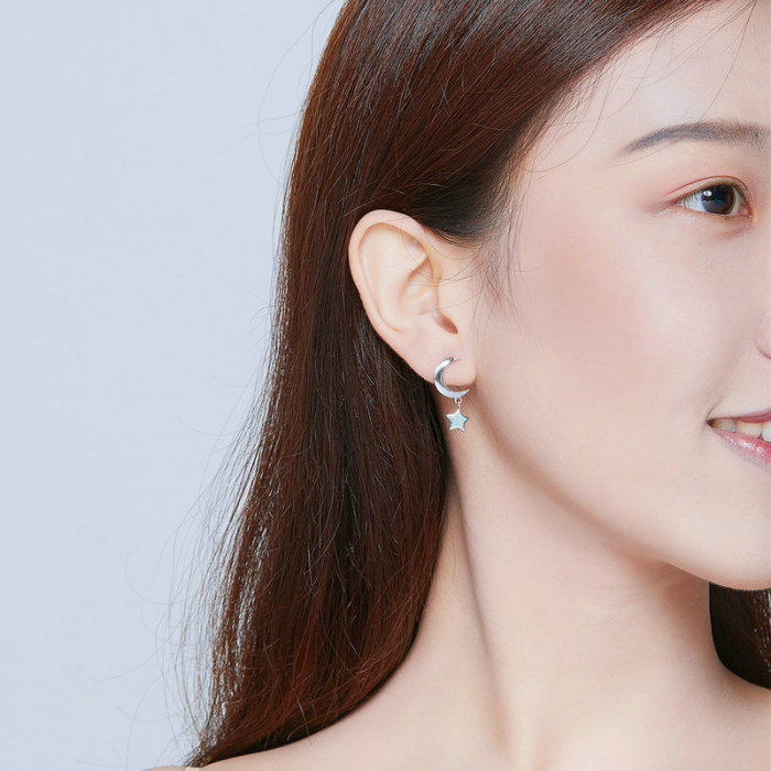 Cercei argint Luna si Luceafarul cu Opal [7]