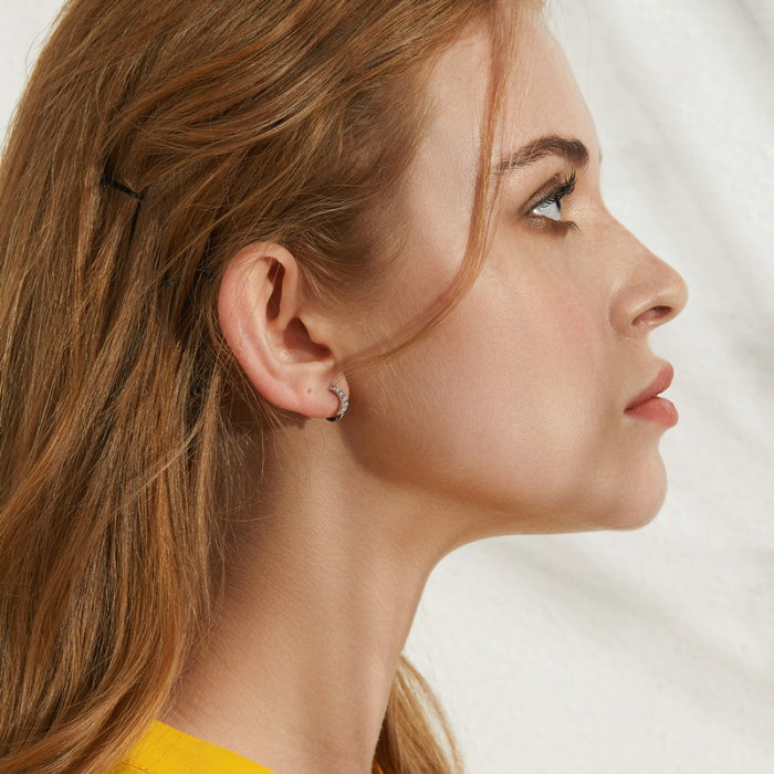 Cercei argint luna si stea placati cu rodiu [11]