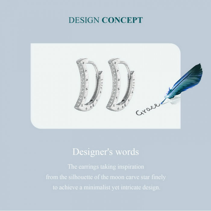 Cercei argint luna si stelele [10]