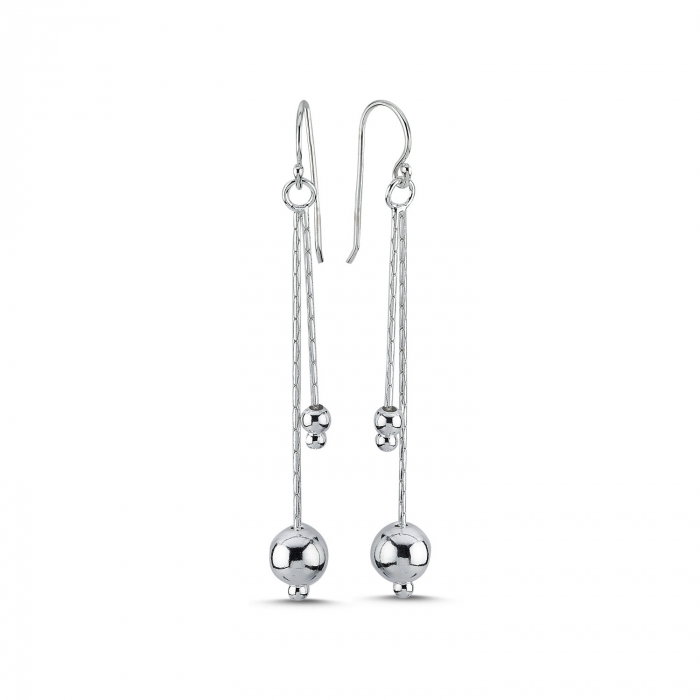 Cercei argint lungi cu bilute [1]