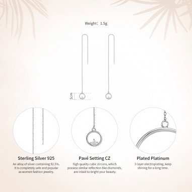 Cercei argint lungi cu cercuri placati cu rodiu [7]