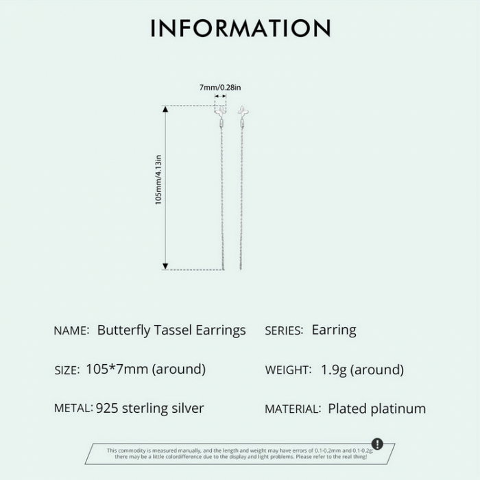 Cercei argint lungi cu fluturasi [8]