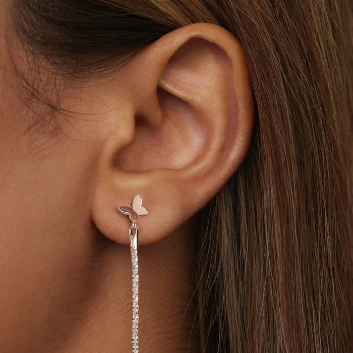 Cercei argint lungi cu fluturasi [4]