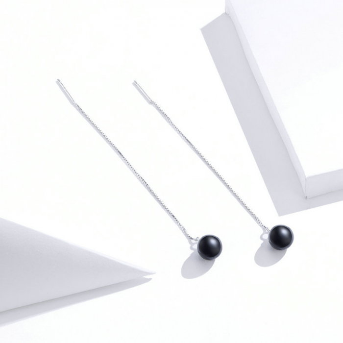 Cercei argint lungi cu margele [3]