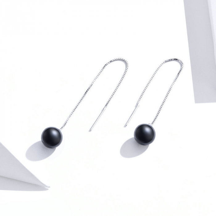 Cercei argint lungi cu margele [6]