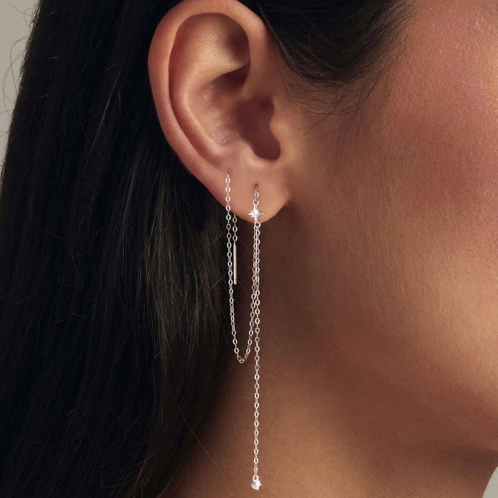 Cercei argint lungi cu Moissanit [5]