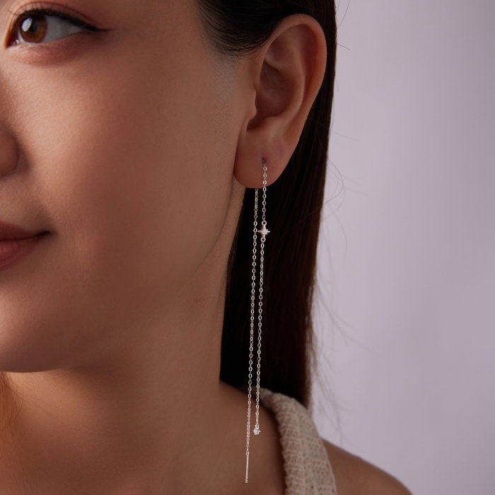 Cercei argint lungi cu Moissanit [9]