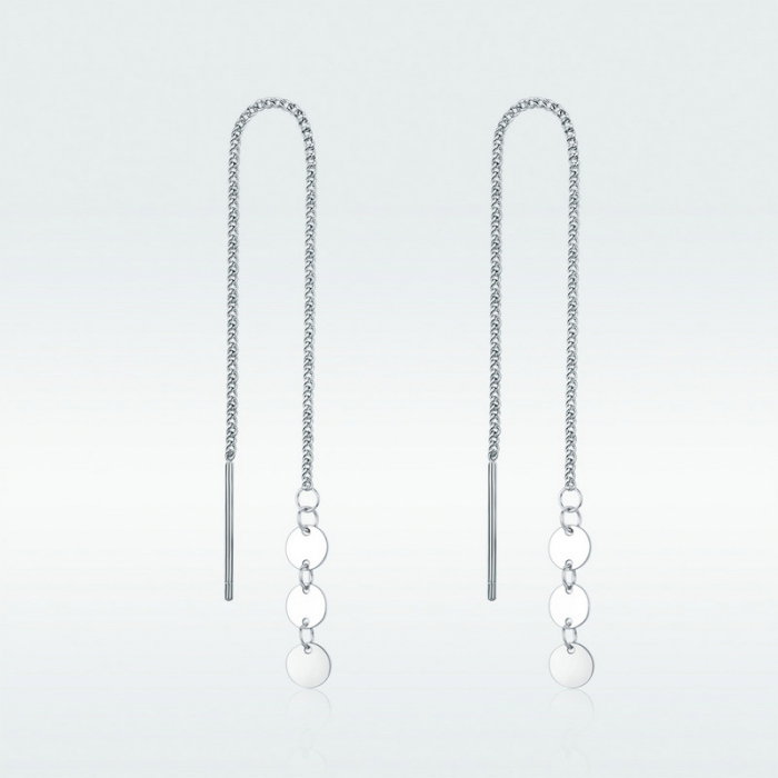 Cercei argint lungi cu paiete [8]