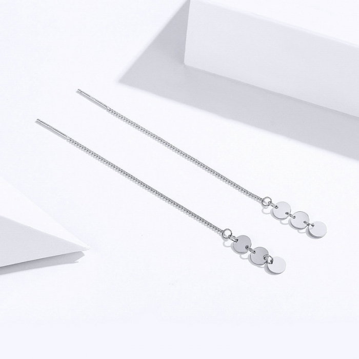 Cercei argint lungi cu paiete [7]