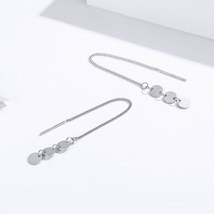 Cercei argint lungi cu paiete [5]