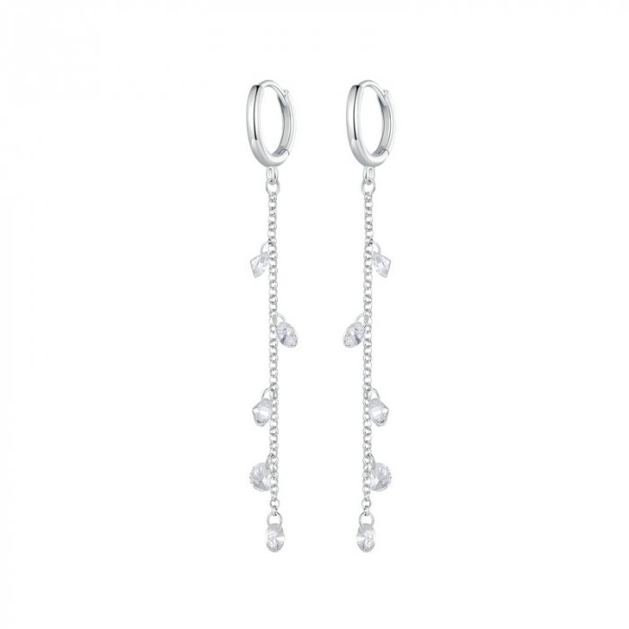 Cercei argint lungi cu zirconii [1]