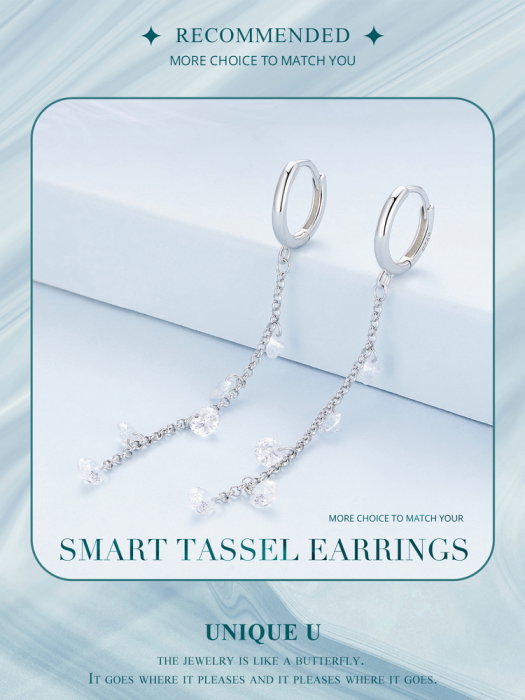 Cercei argint lungi cu zirconii [15]