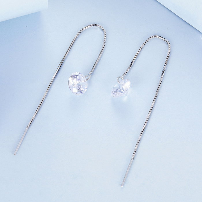 Cercei argint lungi cu zirconii [7]