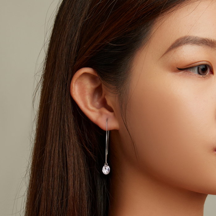 Cercei argint lungi cu zirconii [4]