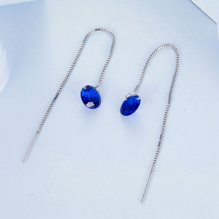 Cercei argint lungi cu zirconii [2]