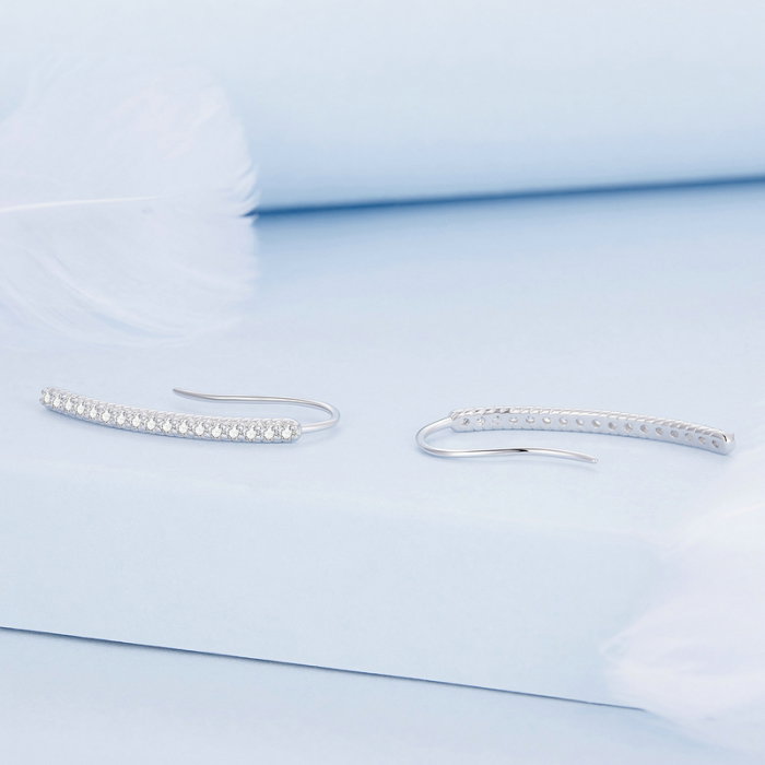 Cercei argint lungi cu zirconii [6]