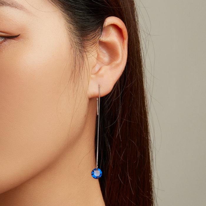 Cercei argint lungi cu zirconii [3]