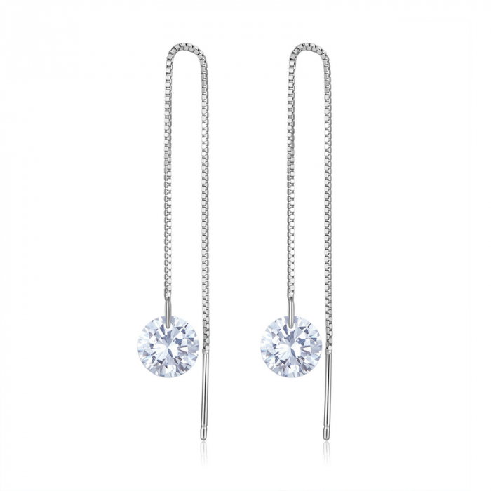 Cercei argint lungi cu zirconii [1]