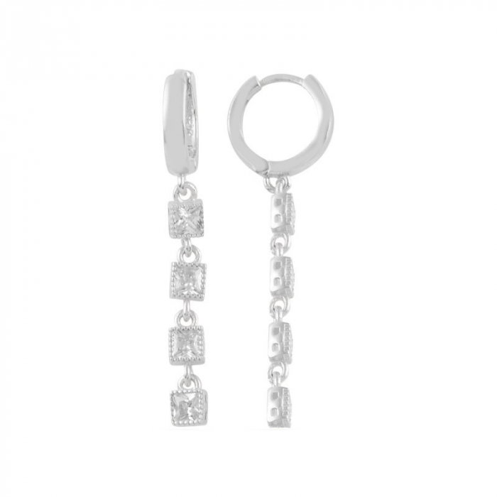 Cercei argint lungi cu zirconii [1]