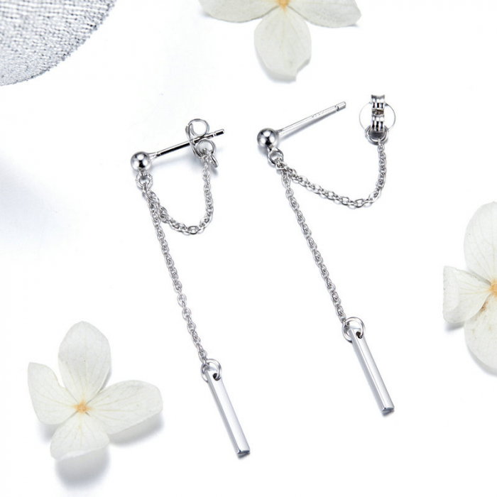 Cercei argint lungi placati cu rodiu [5]