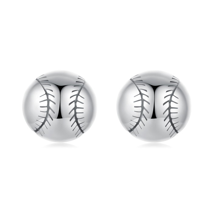 Cercei argint Minge de Baseball [1]